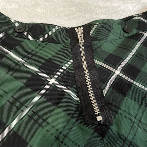 Royal Bones by Tripp NYC green plaid skirt - NO SUSPENDERS INCLUDED - Picture 5 of 10